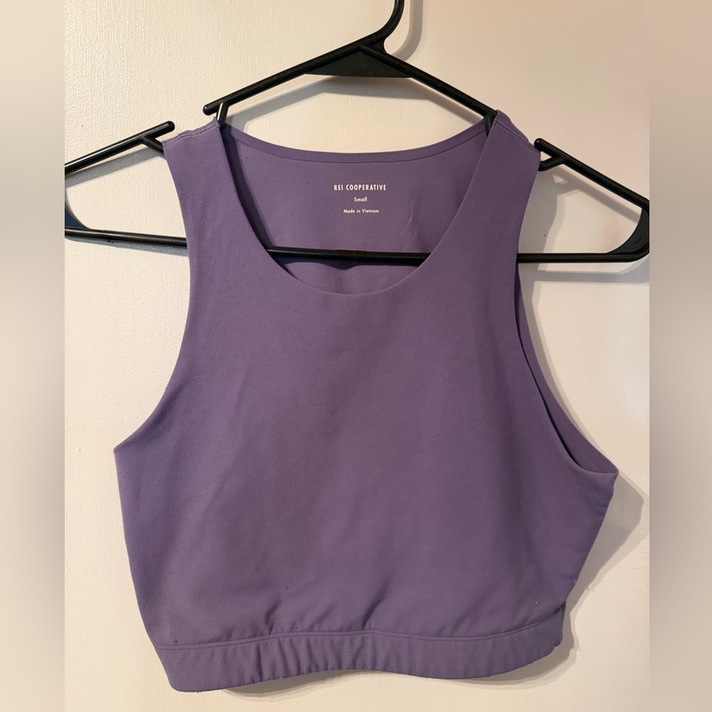 REI Cooperative Women's Purple Athletic Cropped Tank Top size Small